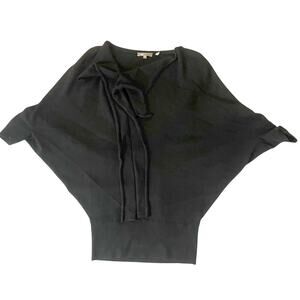 Vince 100% Cashmere Black Tie Neck Sweater Women’s XS